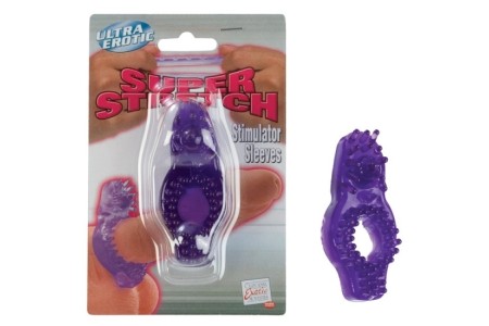 Фиолетовое кольцо со стимулятором клитора