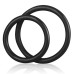 Набор из двух черных силиконовых колец разного диаметра Silicone Cock Ring set - фото