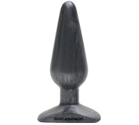 Блестящая анальная пробка Platinum Silicone The Big End